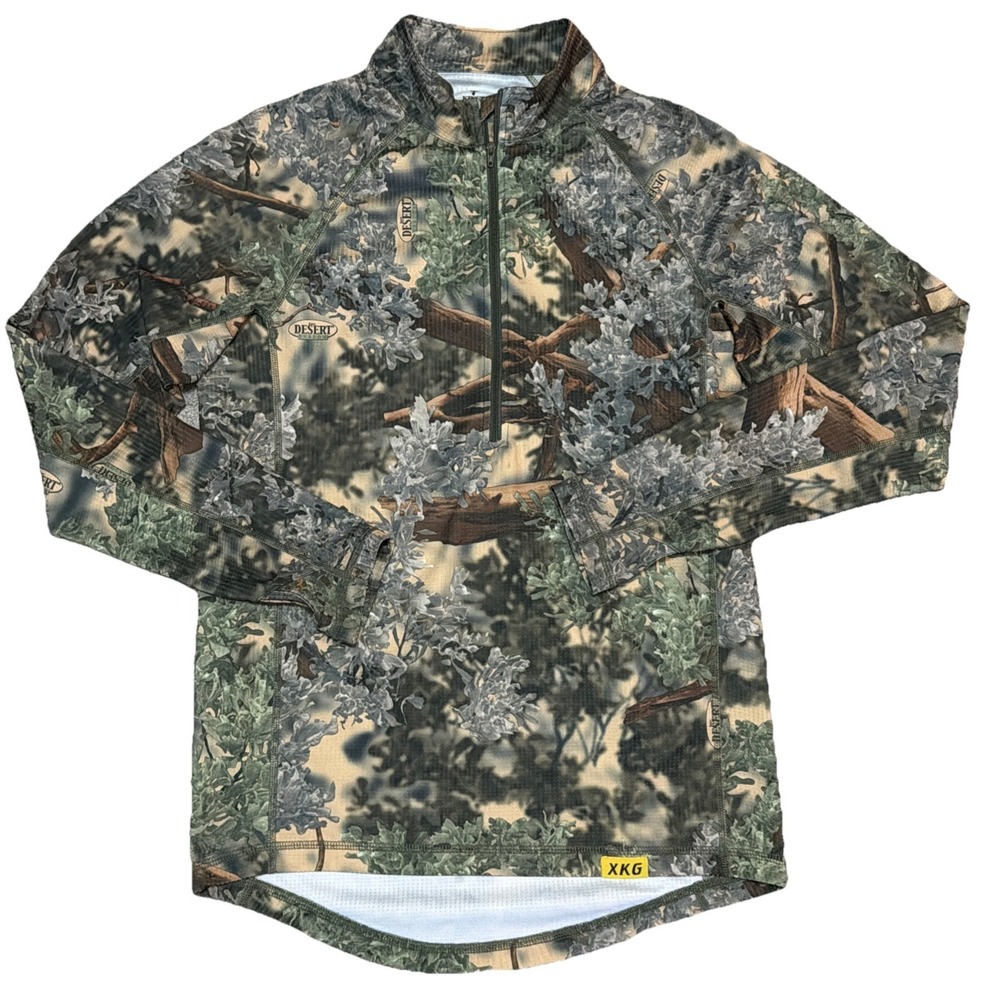 King's Men's Medium XKG Desert Shadow Long Sleeve 1/2 Zip Base Layer
